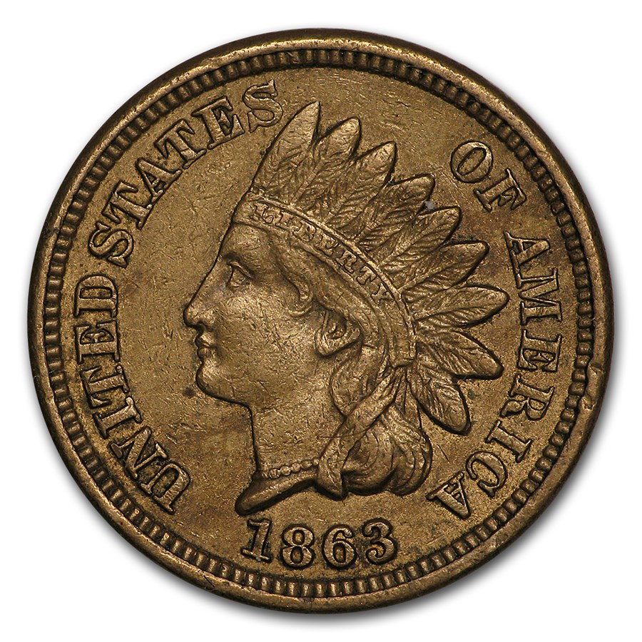 1863 Indian Head Cent XF