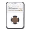 1863 J. Campbell, Grocer Civil War Token MS-65 NGC (BN F-165t-6a) 1863 J. Campbell, Grocer Civil War Token MS-65 NGC (BN F-165t-6a)