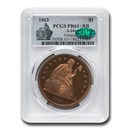 1863 Liberty Seated Dollar Pattern PR-65+ PCGS CAC (RB, J-346)