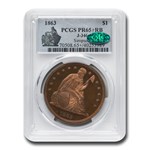 1863 Liberty Seated Dollar Pattern PR-65+ PCGS CAC (RB, J-346)