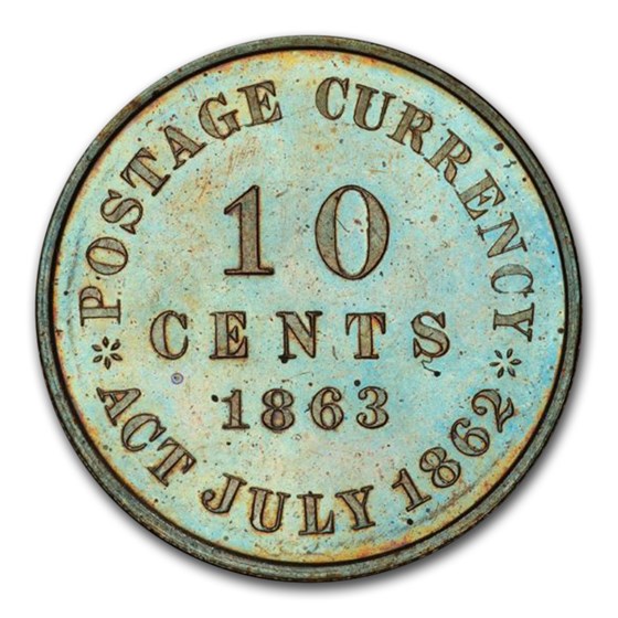 Buy 1863 Pattern 10 Cents Exch for US Notes PR-65 BN PCGS (J-326 CAC