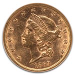 1863-S $20 Liberty Gold Double Eagle AU-55 NGC