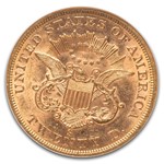 1863-S $20 Liberty Gold Double Eagle AU-55 NGC