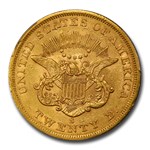 1863-S $20 Liberty Gold Double Eagle AU-55 PCGS CAC