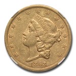 1863-S $20 Liberty Gold Double Eagle XF-40 NGC