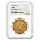 1863-S $20 Liberty Gold Double Eagle XF-45 NGC