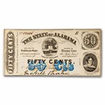 1863 State of Alabama 50 Cent Note (CR-4) AU