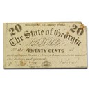 1863 State of GA, Milledgeville $.20 Payable in CSA VF (Details)
