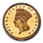 1864 $1 Indian Head Gold PR-66+ DCAM PCGS