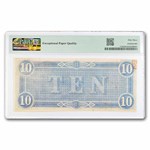 1864 $10 (T-68) Horses Pull Cannon AU-53 EPQ PMG