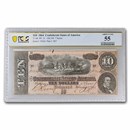 1864 $10 (T-68) Horses Pull Cannon AU-55 PCGS