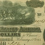 1864 $10 (T-68) Horses Pull Cannon CU