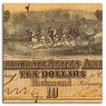 1864 $10 (T-68) Horses Pull Cannon VG