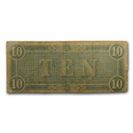 1864 $10 (T-68) Horses Pulling Cannon VF