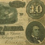 1864 $10 (T-68) Horses Pulling Cannon VG-VF