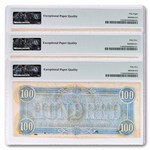 1864 $100 Lucy Pickens AU-55/58 EPQ PMG (T-65) 3 Consecutive