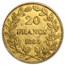 1864-1866 Belgium Gold 20 Francs Leopold I Avg Circ