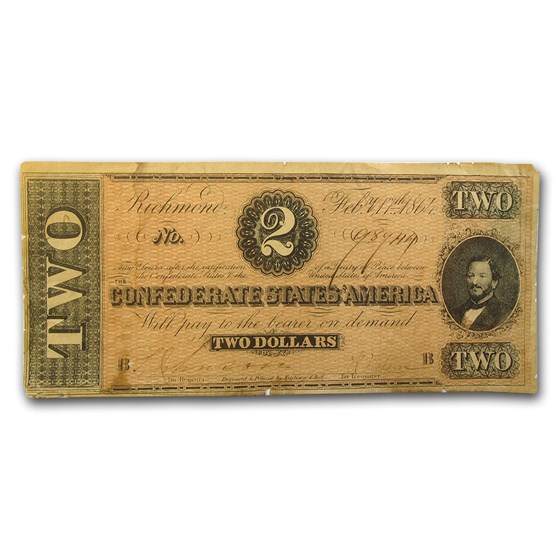 1864 $2.00 (T-70) Judah P. Benjamin Fine+ 1864 $2.00 (T-70) Judah P. Benjamin Fine+