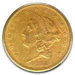 1864 $20 Liberty Gold Double Eagle AU-55 PCGS