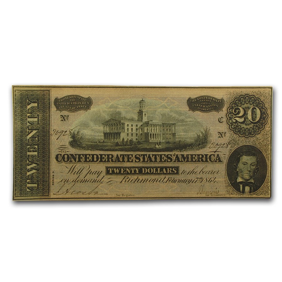 1864 $20 (T-67) Capital @ Nashville, TN XF