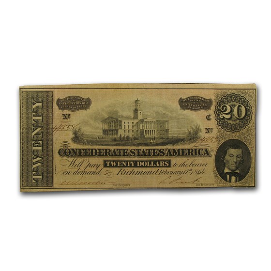 1864 $20 (T-67) Capitol at Nashville, TN VF