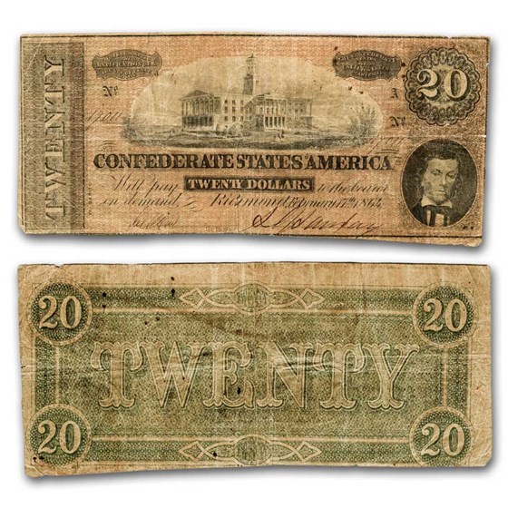 1864 $20 (T-67) Capitol @ Nashville, TN VG 1864 $20 (T-67) Capitol @ Nashville, TN VG