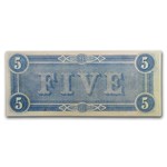 1864 $5.00 (T-69) Capitol @ Richmond, VA AU