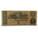 1864 $5.00 (T-69) State Capitol @ Richmond VF