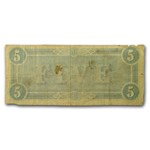 1864 $5.00 (T-69) State Capitol @ Richmond VG