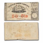 1864 50 cent The State of North Carolina, Raleigh NC VF