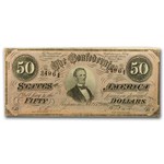 1864 $50 (T-66) Jefferson Davis CCU