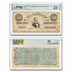 1864 $50 (T-66) Jefferson Davis VF-25 PMG