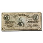 1864 $50 (T-66) Jefferson Davis VF Details