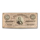 1864 $50 (T-66) Jefferson Davis VF