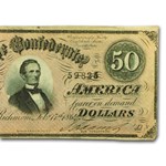 1864 $50 (T-66) Jefferson Davis XF
