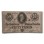 1864 $.50 (T-72) Bust of Jefferson Davis Richmond, VA CCU