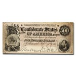 1864 $500 (T-64) Stonewall Jackson Fine