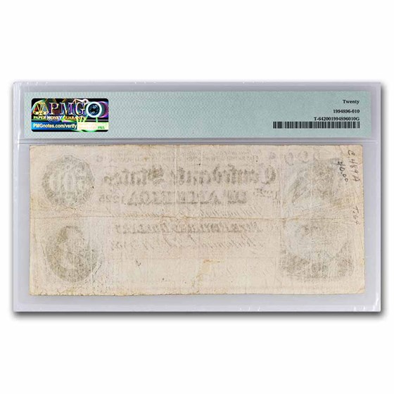 1864 $500 (T-64) Stonewall Jackson VF-20 PMG 1864 $500 (T-64) Stonewall Jackson VF-20 PMG