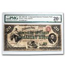 1864-65 $20.00 Compound Treasury Note VF-20 PMG (Fr#191A)