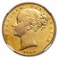 1864 Great Britain Gold Sovereign Victoria Shield AU-50 NGC D#57