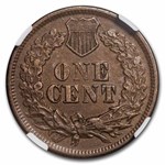 1864 Indian Head Cent AU-53 NGC (L on Ribbon)