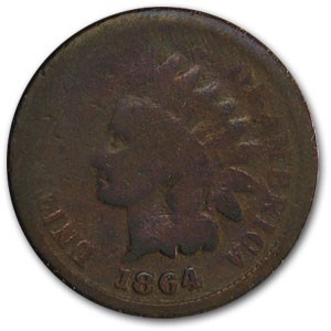 1864 Indian Head Cent Bronze Good Details (Dmgd) 1864 Indian Head Cent Bronze Good Details (Dmgd)