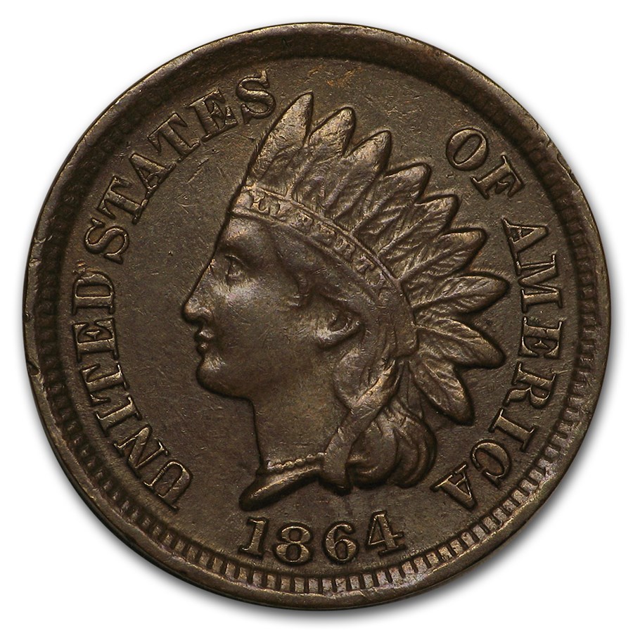 1864 Indian Head Cent Bronze XF