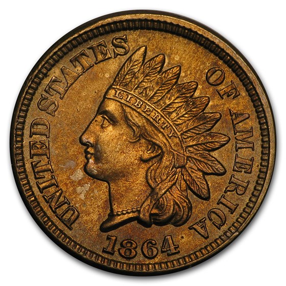 1864 Indian Head Cent Copper-Nickel BU