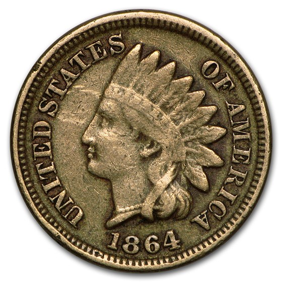 1864 Indian Head Cent Copper-Nickel Fine