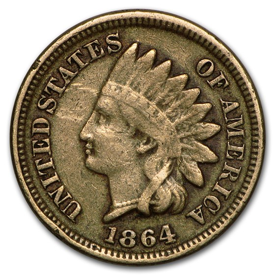 1864 Indian Head Cent Copper-Nickel Fine 1864 Indian Head Cent Copper-Nickel Fine