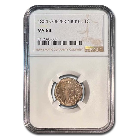 1864 Indian Head Cent Copper Nickel MS-64 NGC 1864 Indian Head Cent Copper Nickel MS-64 NGC