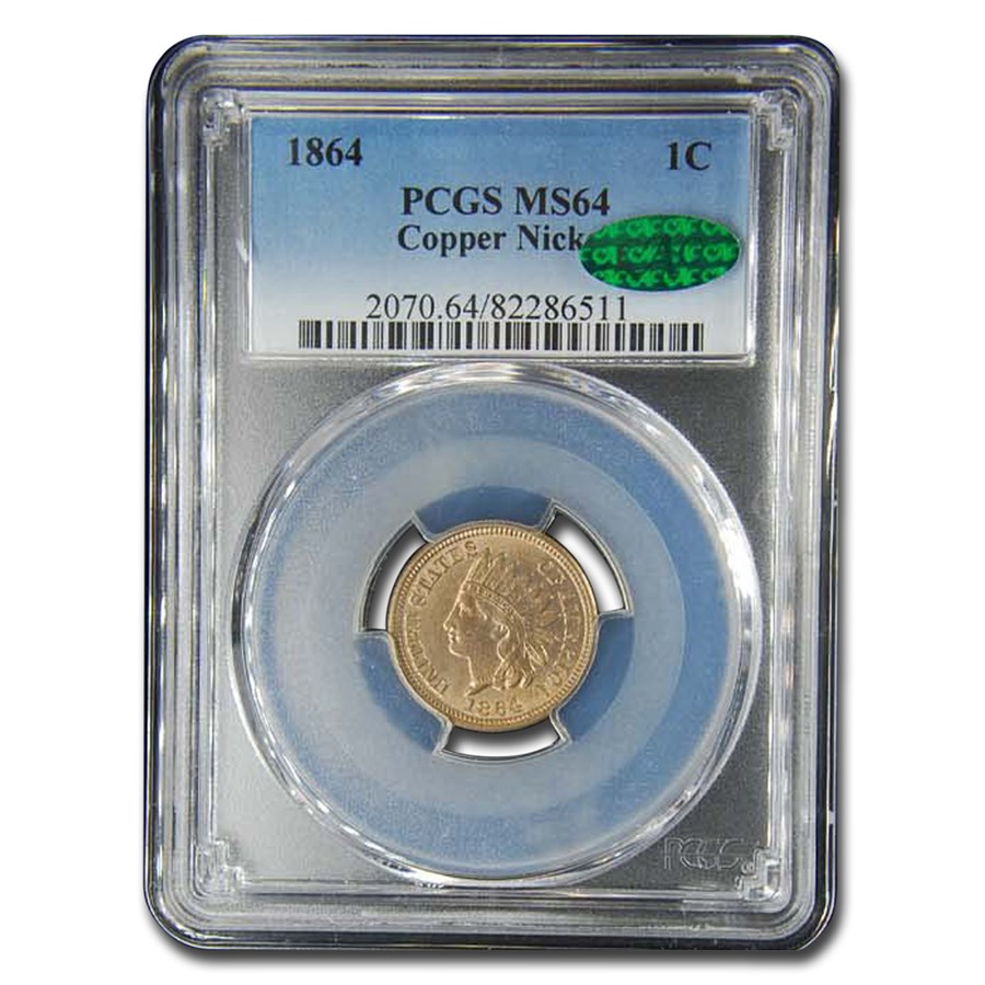 1864 Indian Head Cent Copper-Nickel MS-64 PCGS CAC