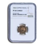 1864 Indian Head Cent Copper Nickel PF-66 Cameo NGC