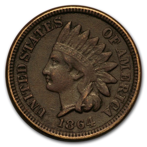 1864 Indian Head Cent Copper-Nickel XF Details (Cleaned) 1864 Indian Head Cent Copper-Nickel XF Details (Cleaned)